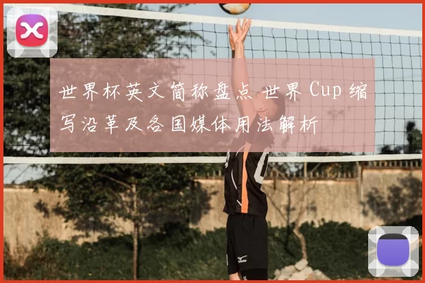 世界杯英文简称盘点 世界 Cup 缩写沿革及各国媒体用法解析